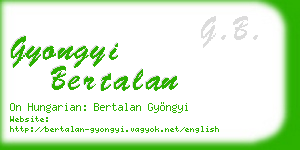 gyongyi bertalan business card