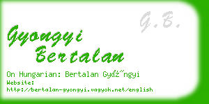 gyongyi bertalan business card